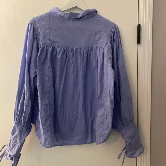 Free People Lavender Button-Up Blouse - Picture 9 of 10